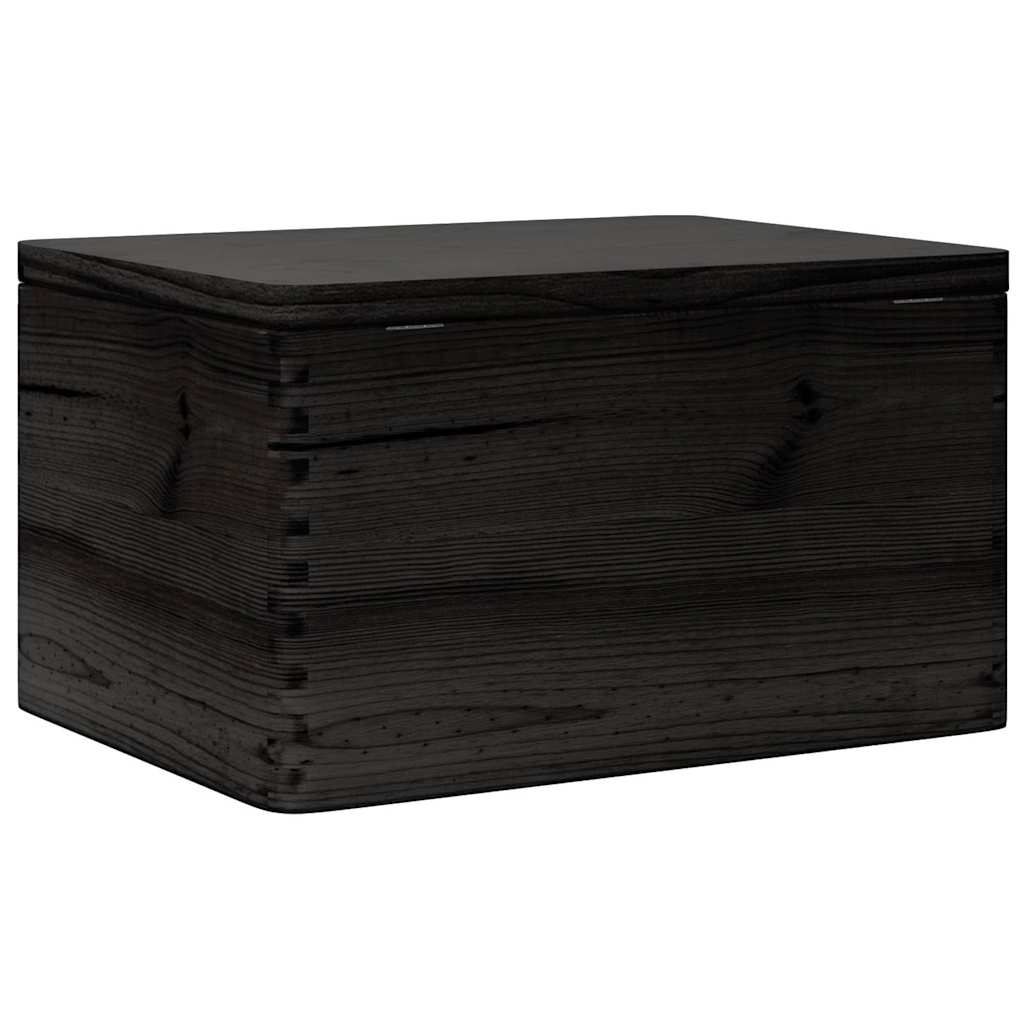 vidaXL Cutie din lemn cu capac negru 40x30x23 cm lemn masiv de pin vidaXL Cutie din lemn cu capac negru 40x30x23 cm lemn masiv de pin