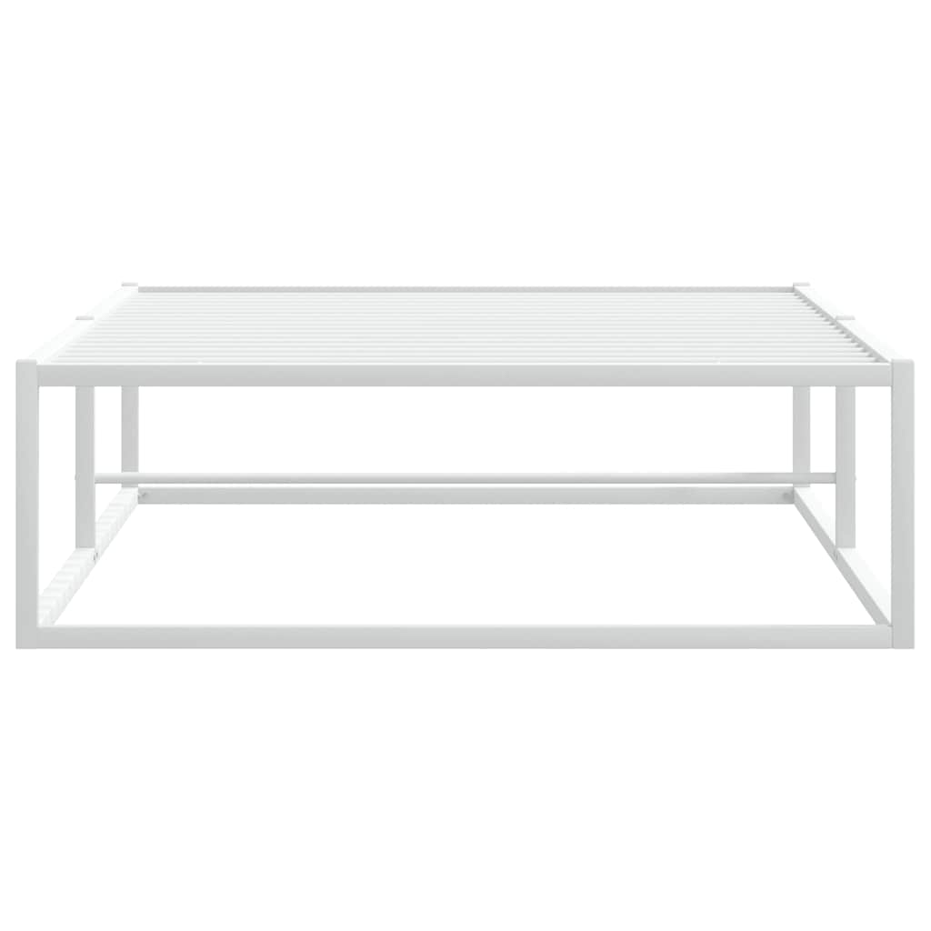 vidaXL Cadru de pat fără saltea alb 100x200 cm metal