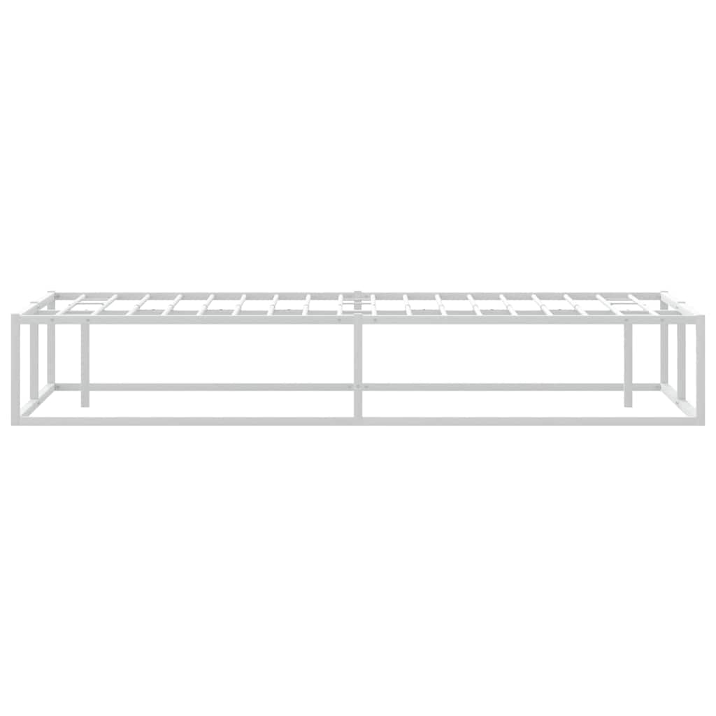 vidaXL Cadru de pat fără saltea alb 140x200 cm metal
