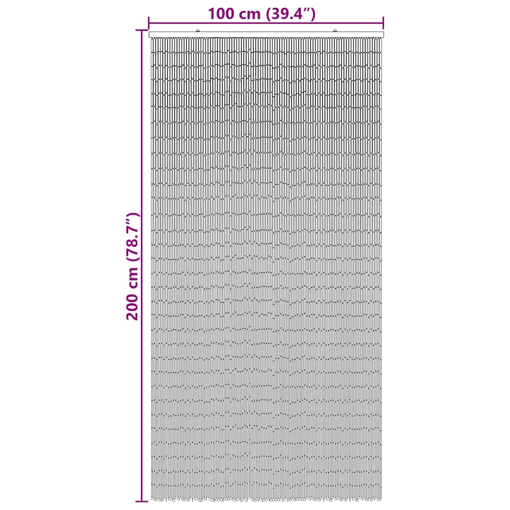 vidaXL Perdele pentru ușă cu insecte imprimeu bambus 100x200 cm bambus vidaXL Perdele pentru ușă cu insecte imprimeu bambus 100x200 cm bambus
