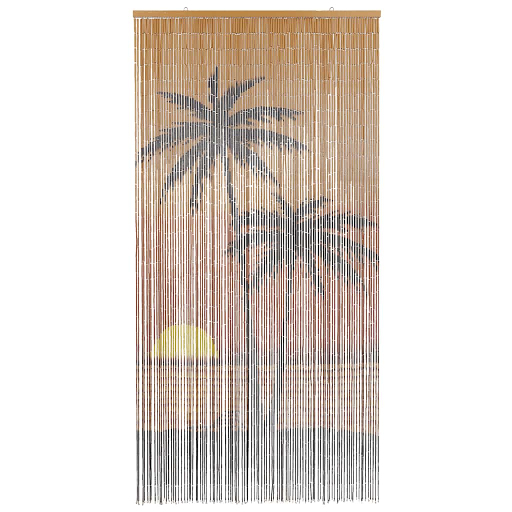 vidaXL Perdele ușă cu insecte imprimeu palmieri 90x220 cm bambus vidaXL Perdele ușă cu insecte imprimeu palmieri 90x220 cm bambus