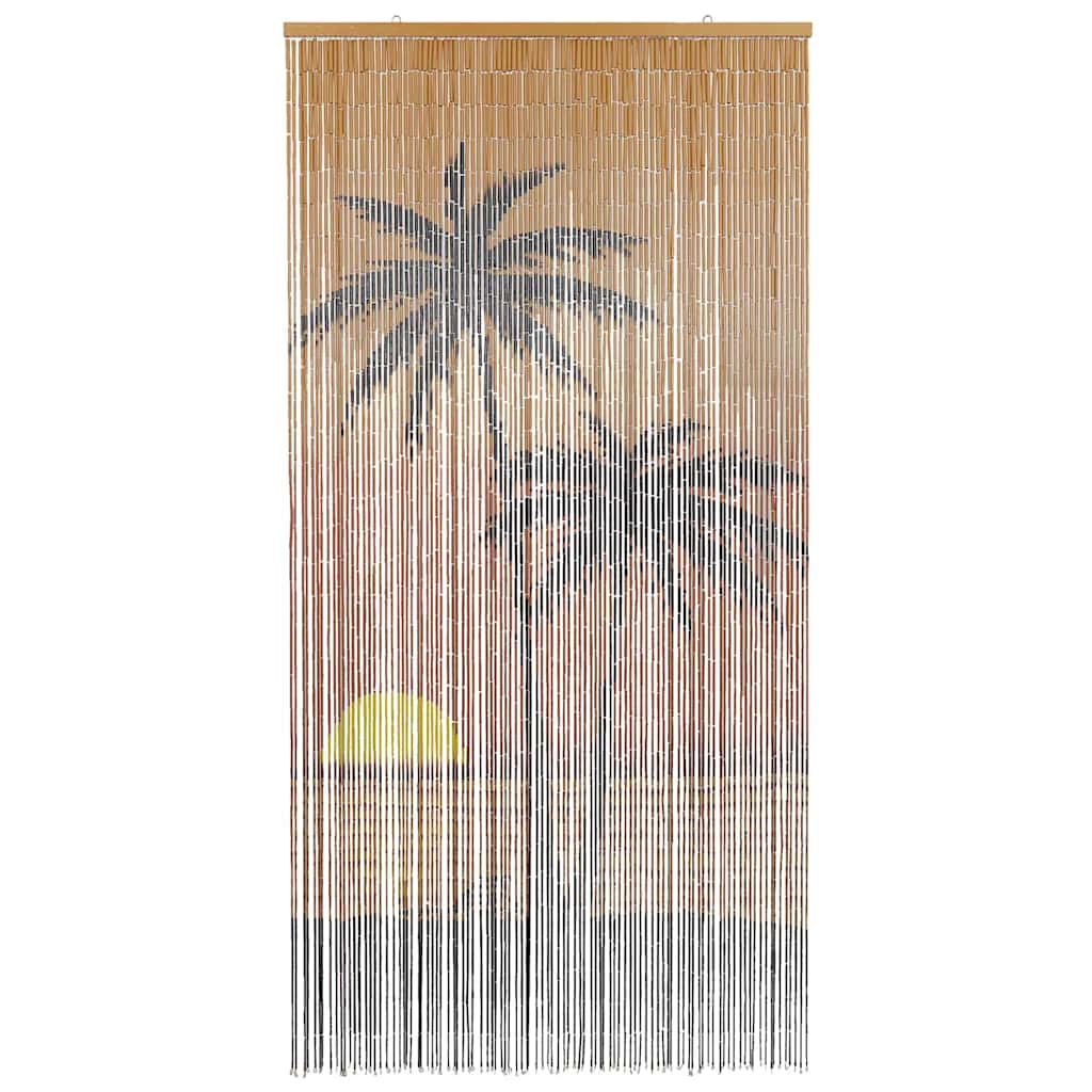 vidaXL Perdele ușă cu insecte imprimeu palmieri 100x220 cm bambus vidaXL Perdele ușă cu insecte imprimeu palmieri 100x220 cm bambus
