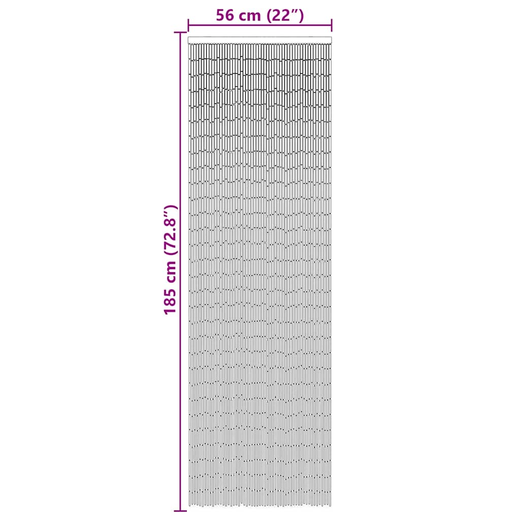 vidaXL Perdele ușă cu insecte gri închis 56x185 cm bambus vidaXL Perdele ușă cu insecte gri închis 56x185 cm bambus
