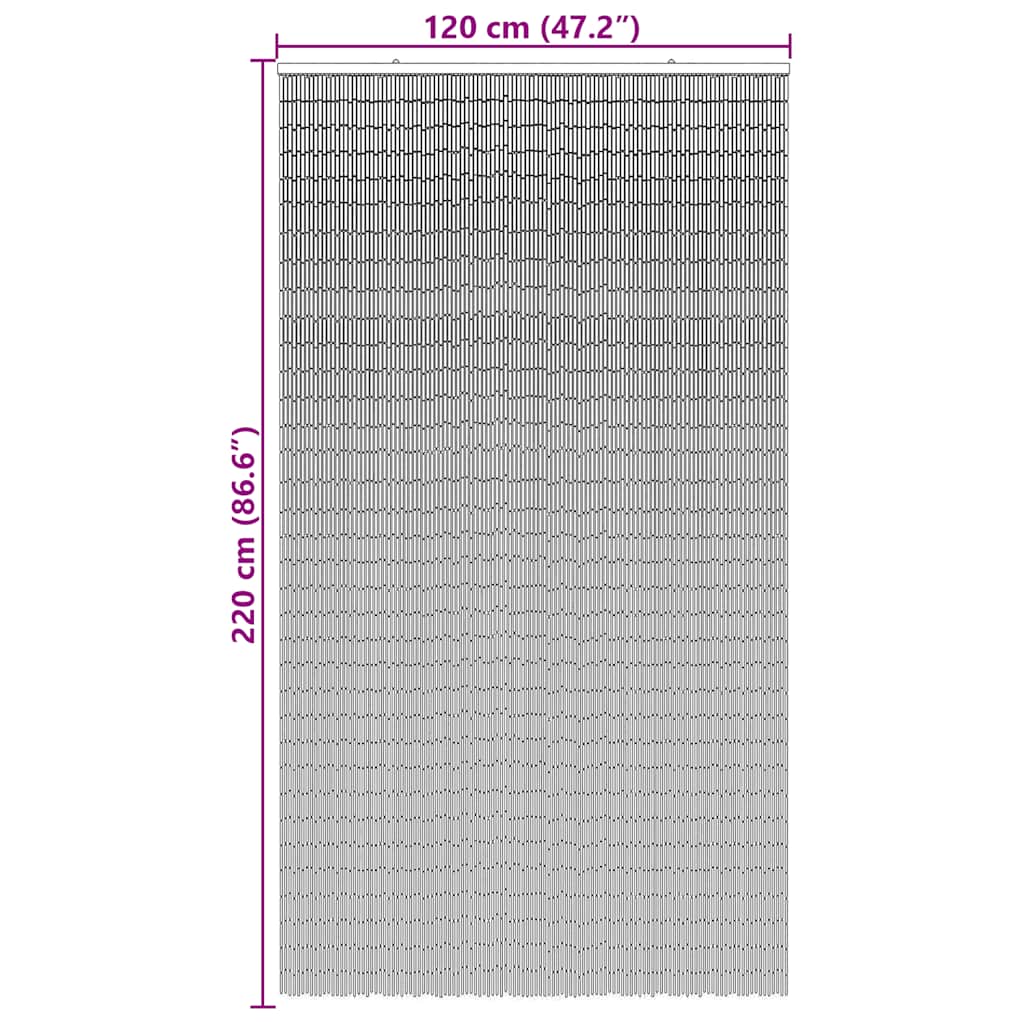vidaXL Perdele ușă cu insecte gri închis 120x220 cm bambus vidaXL Perdele ușă cu insecte gri închis 120x220 cm bambus