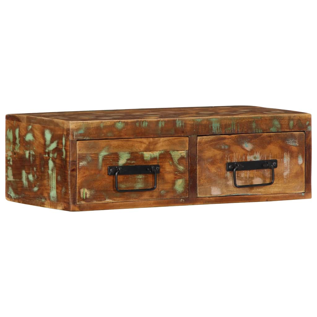 vidaXL Dulap TV montat pe perete 60x30x19 cm, lemn masiv reciclat