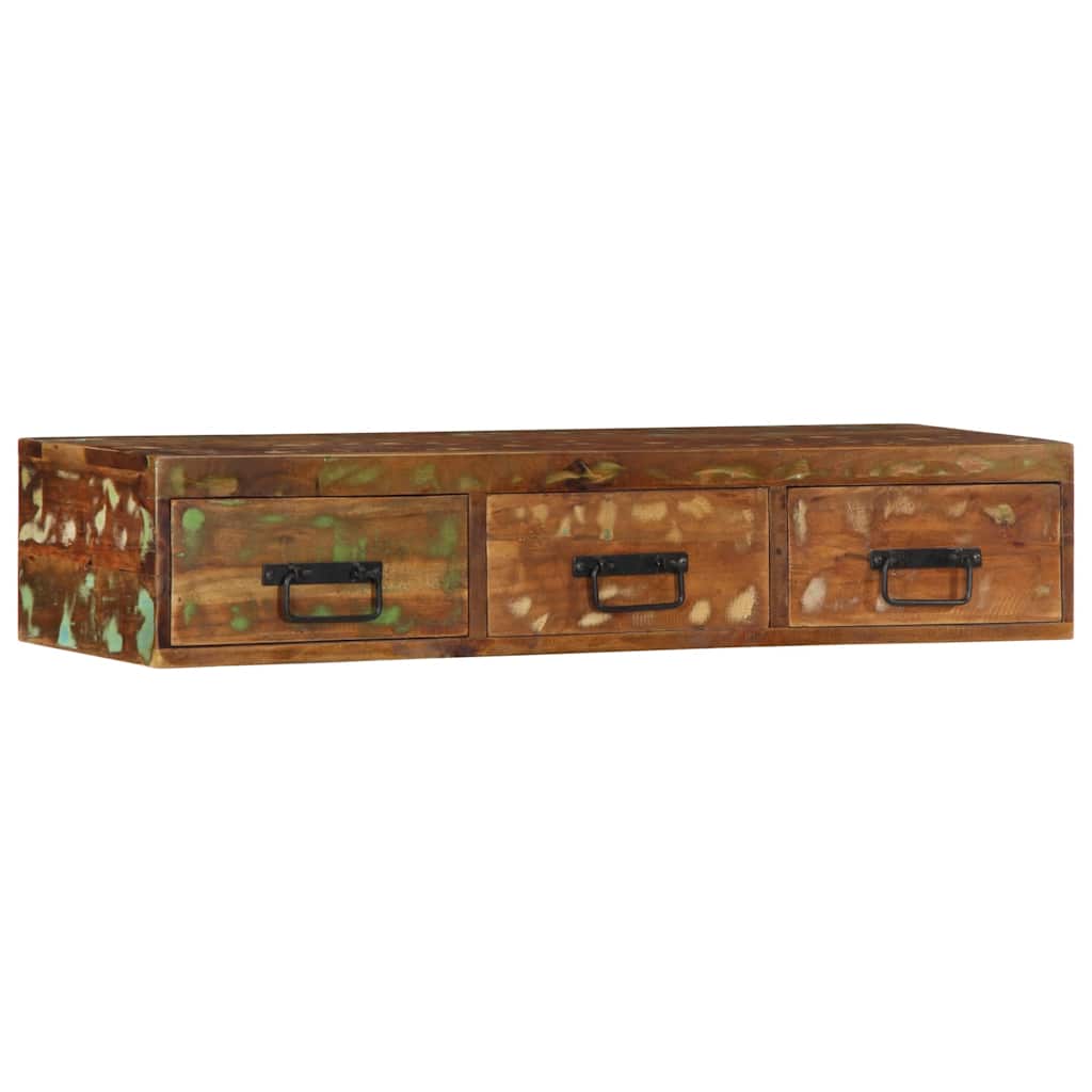 vidaXL Dulap TV montat pe perete 100x30x19 cm, lemn masiv reciclat