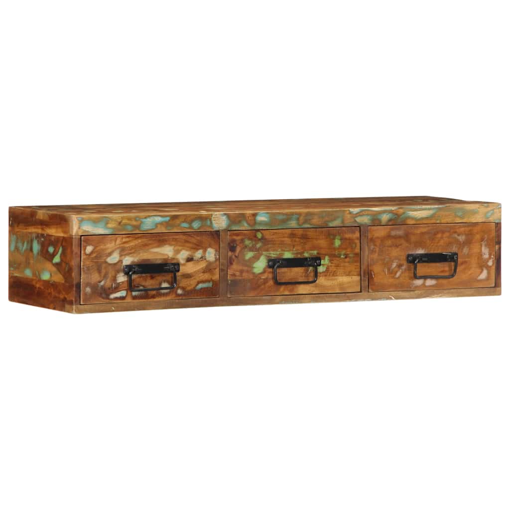 vidaXL Dulap TV montat pe perete 100x30x19 cm, lemn masiv reciclat