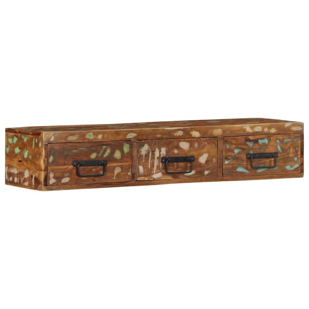 vidaXL Dulap TV montat pe perete 100x30x19 cm, lemn masiv reciclat