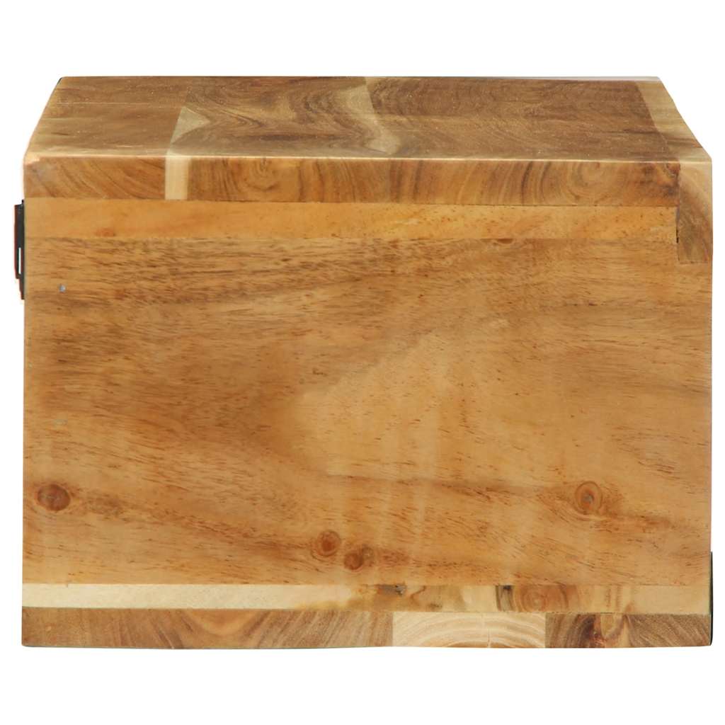 vidaXL Dulap TV montat pe perete 80x30x19 cm, lemn masiv de acacia