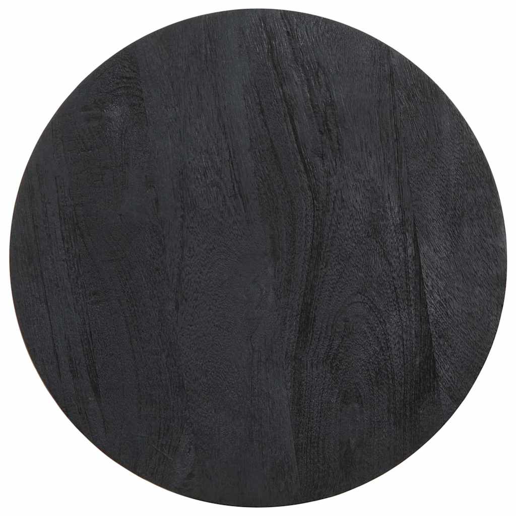 vidaXL Masă laterală neagră Ø40x40 cm lemn masiv de mango vidaXL Masă laterală neagră Ø40x40 cm lemn masiv de mango