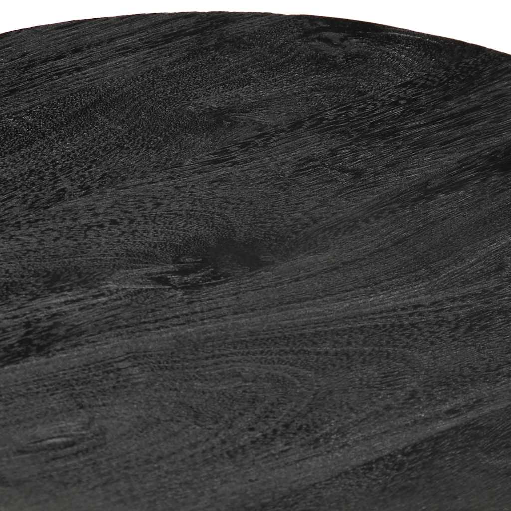 vidaXL Masă laterală neagră Ø40x40 cm lemn masiv de mango vidaXL Masă laterală neagră Ø40x40 cm lemn masiv de mango