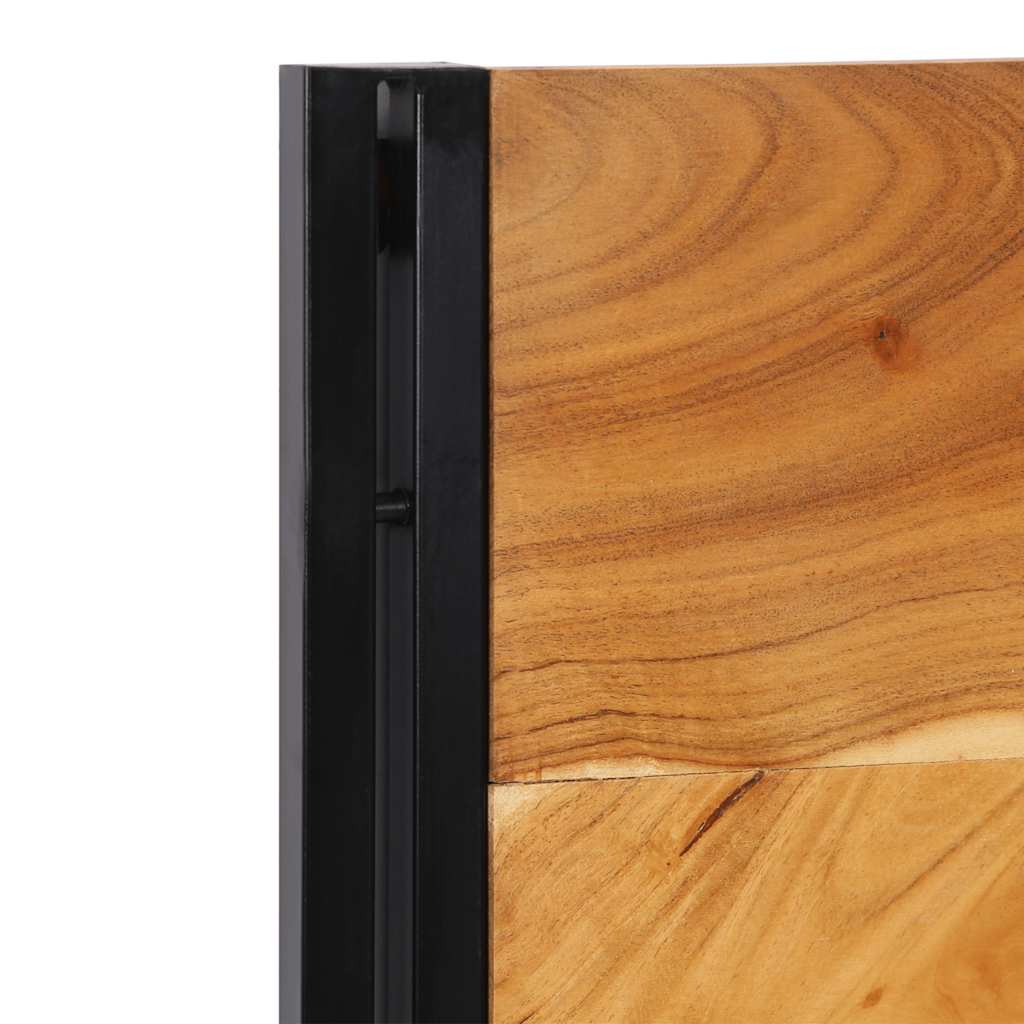 vidaXL Tăblie 120 cm lemn masiv de salcâm și fier