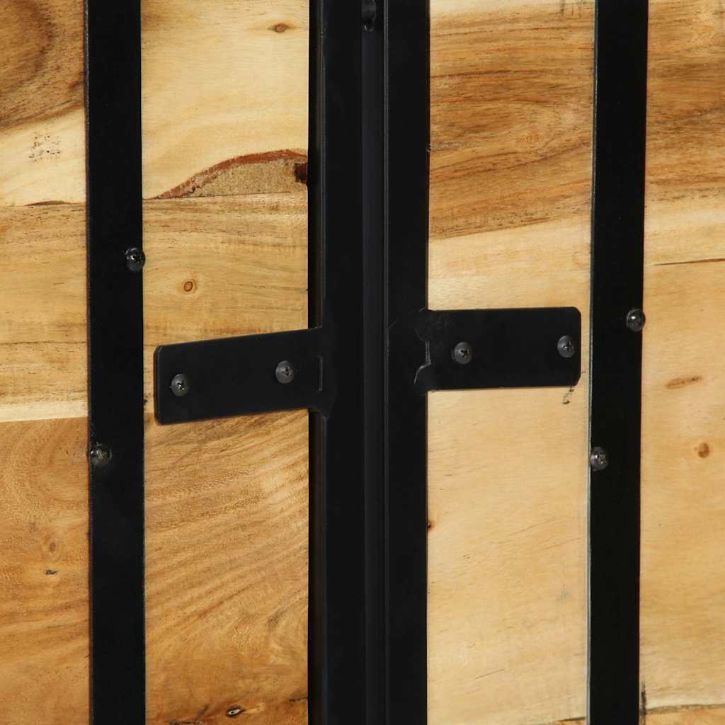 vidaXL Tăblie 140 cm lemn masiv de salcâm și fier