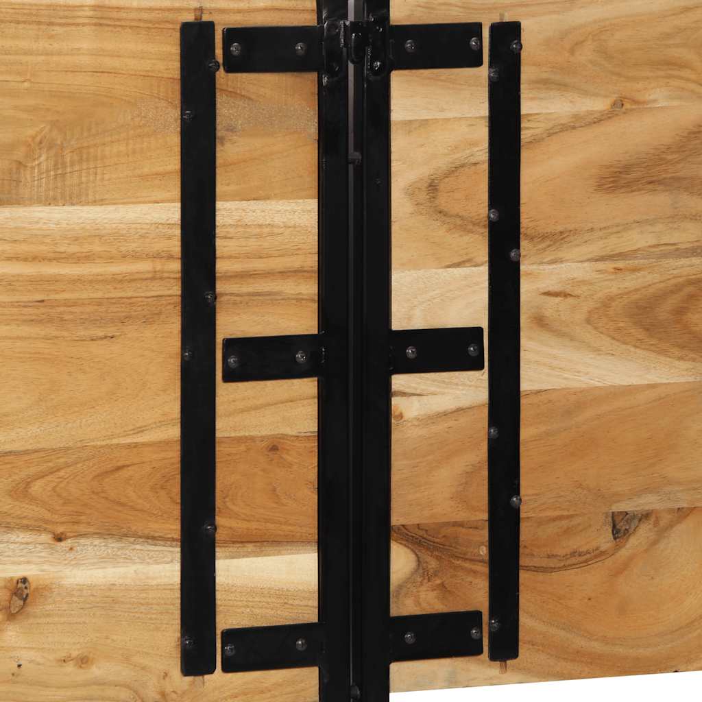 vidaXL Tăblie 180 cm lemn masiv de salcâm și fier