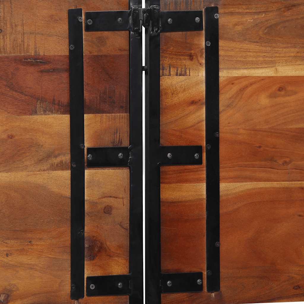 vidaXL Tăblie 200 cm lemn masiv recuperat și fier