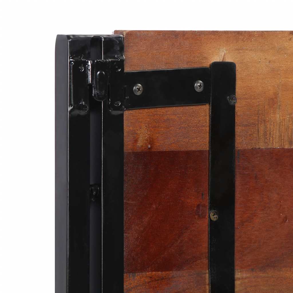 vidaXL Tăblie 200 cm lemn masiv recuperat și fier