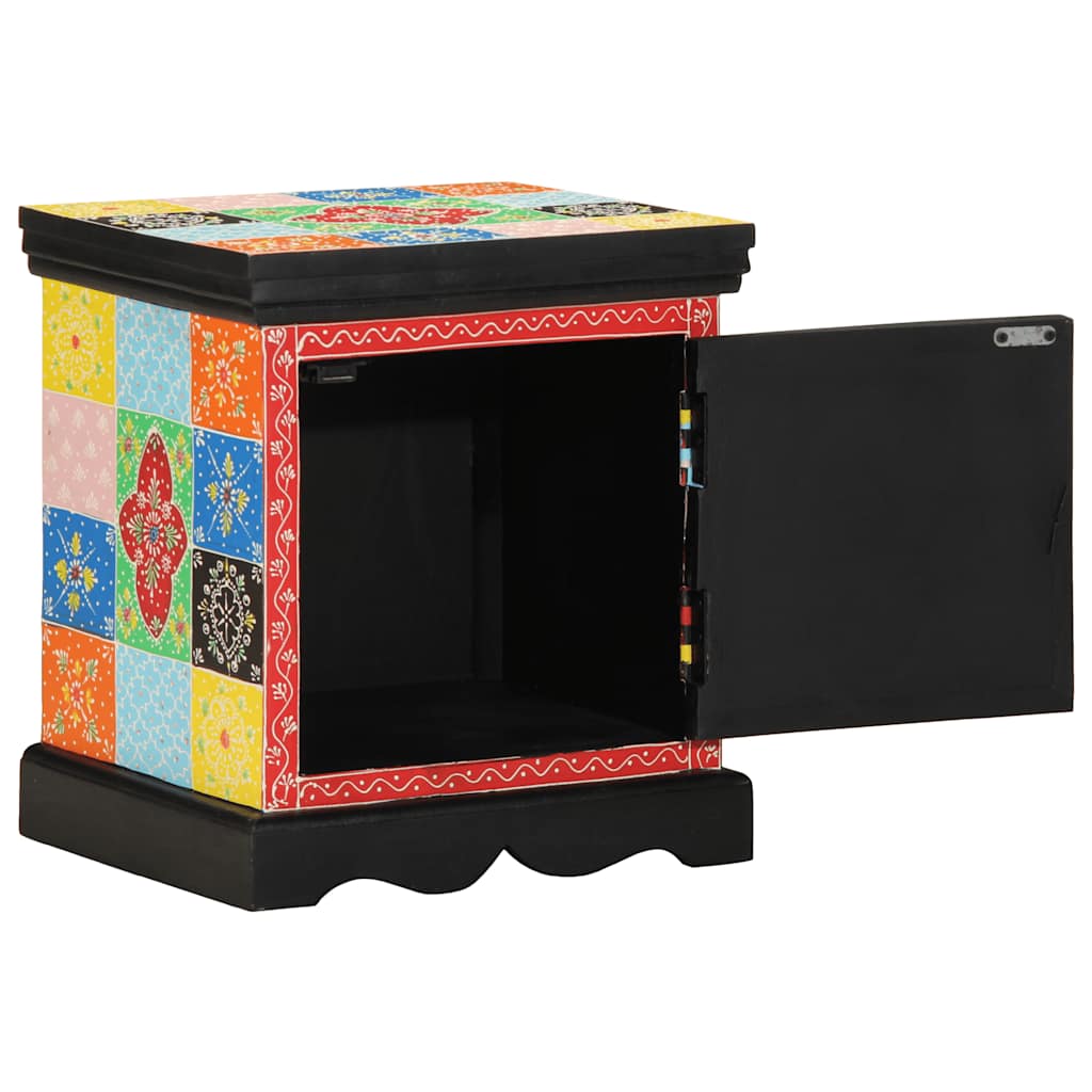 vidaXL Noptiera multicolor 40x35x45 cm lemn masiv de mango