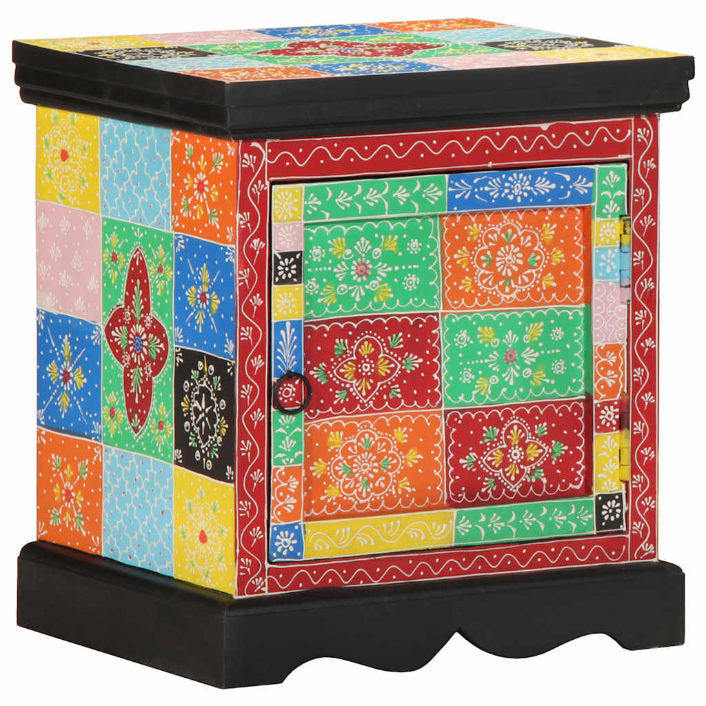 vidaXL Noptiera 2 buc multicolor 40x35x45 cm lemn masiv de mango vidaXL Noptiera 2 buc multicolor 40x35x45 cm lemn masiv de mango
