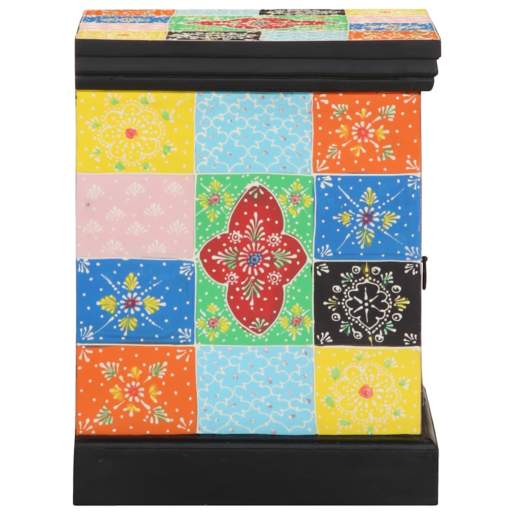 vidaXL Noptiera 2 buc multicolor 40x35x45 cm lemn masiv de mango vidaXL Noptiera 2 buc multicolor 40x35x45 cm lemn masiv de mango