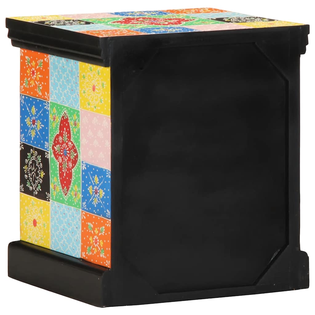 vidaXL Noptiera 2 buc multicolor 40x35x45 cm lemn masiv de mango vidaXL Noptiera 2 buc multicolor 40x35x45 cm lemn masiv de mango
