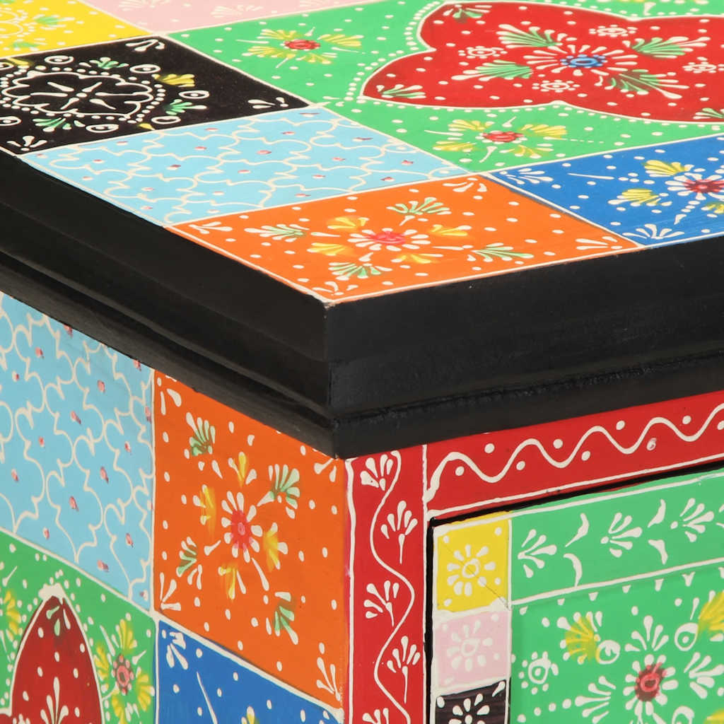 vidaXL Noptiera 2 buc multicolor 40x35x45 cm lemn masiv de mango vidaXL Noptiera 2 buc multicolor 40x35x45 cm lemn masiv de mango