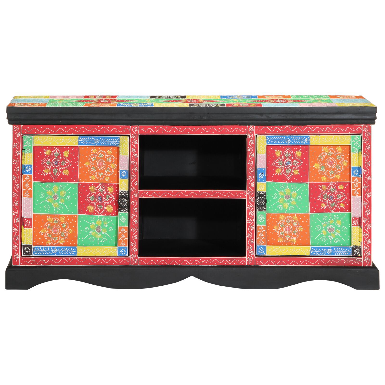 vidaXL Cabinet TV Multicolour 100 x 35 x 50 cm Lemn masiv de mango