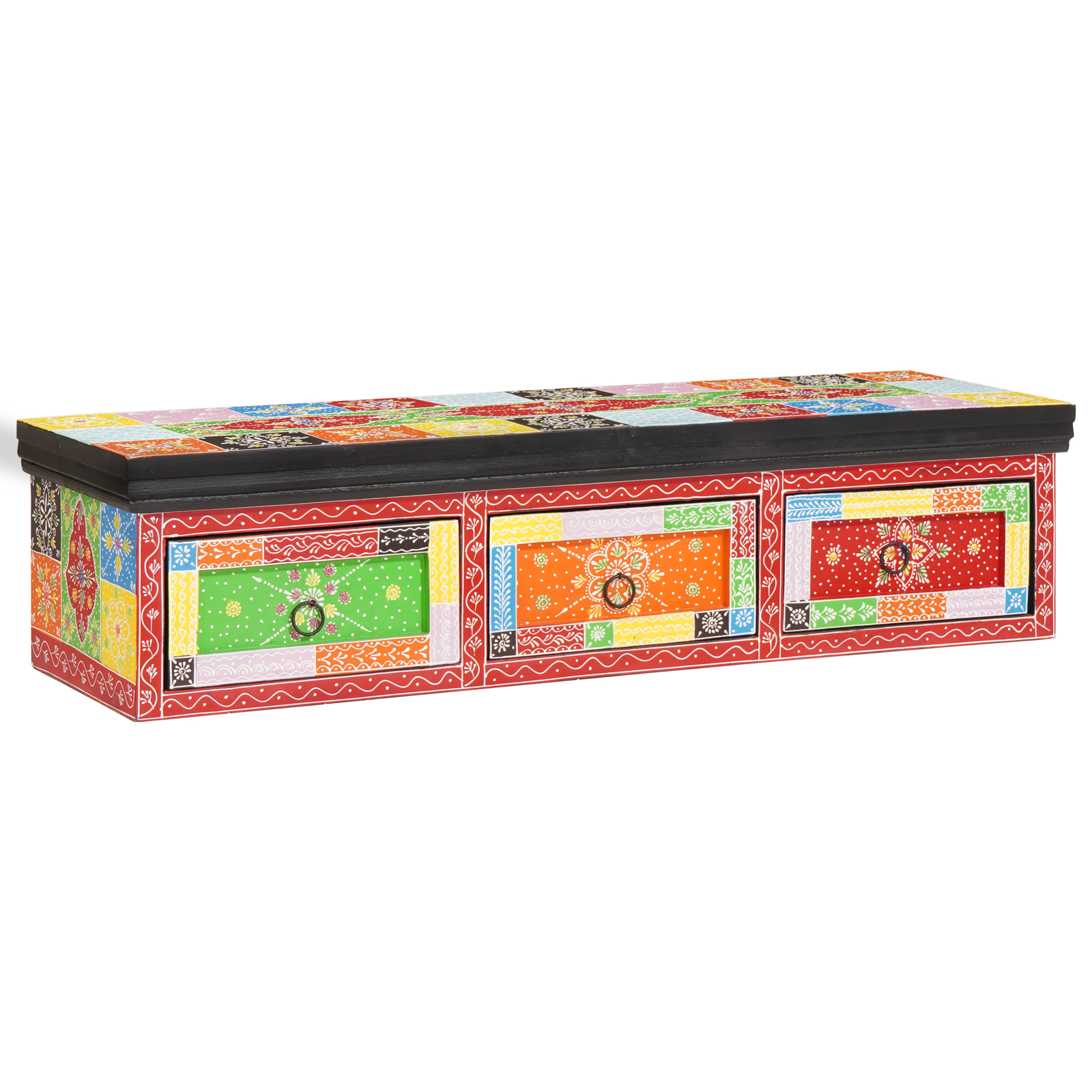 vidaXL Cabinet TV montat pe perete 100x30x24 cm Lemn masiv Mango