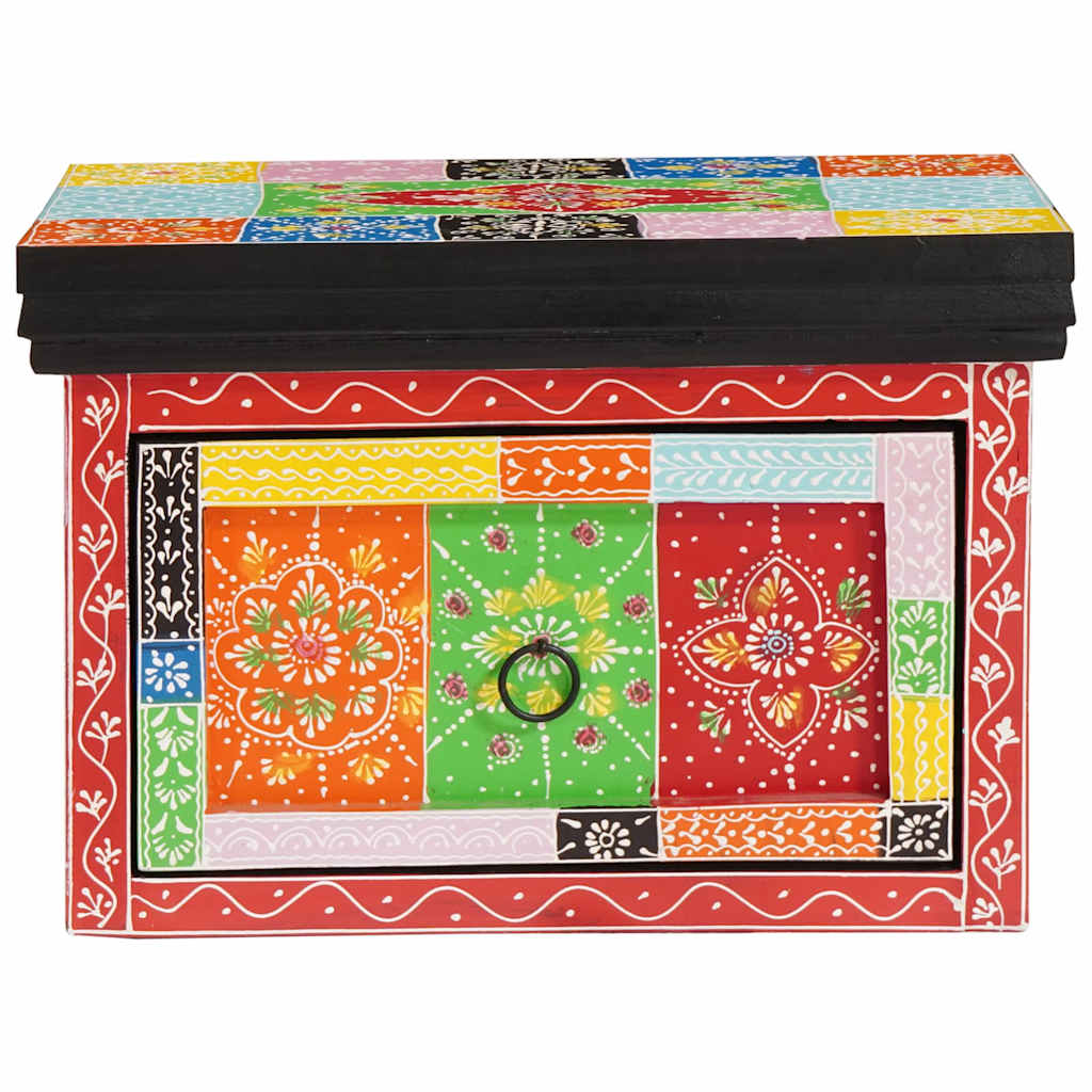 vidaXL Dulap de noapte Multicolor cu Plăci Roșii, Verzi și Galbene mic vidaXL Dulap de noapte Multicolor cu Plăci Roșii, Verzi și Galbene mic