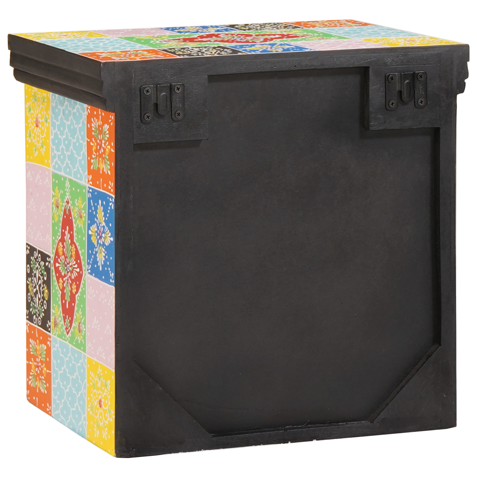 vidaXL Dulap de noapte Multicolour 40 x 30 x 40 cm Lemn masiv de mango