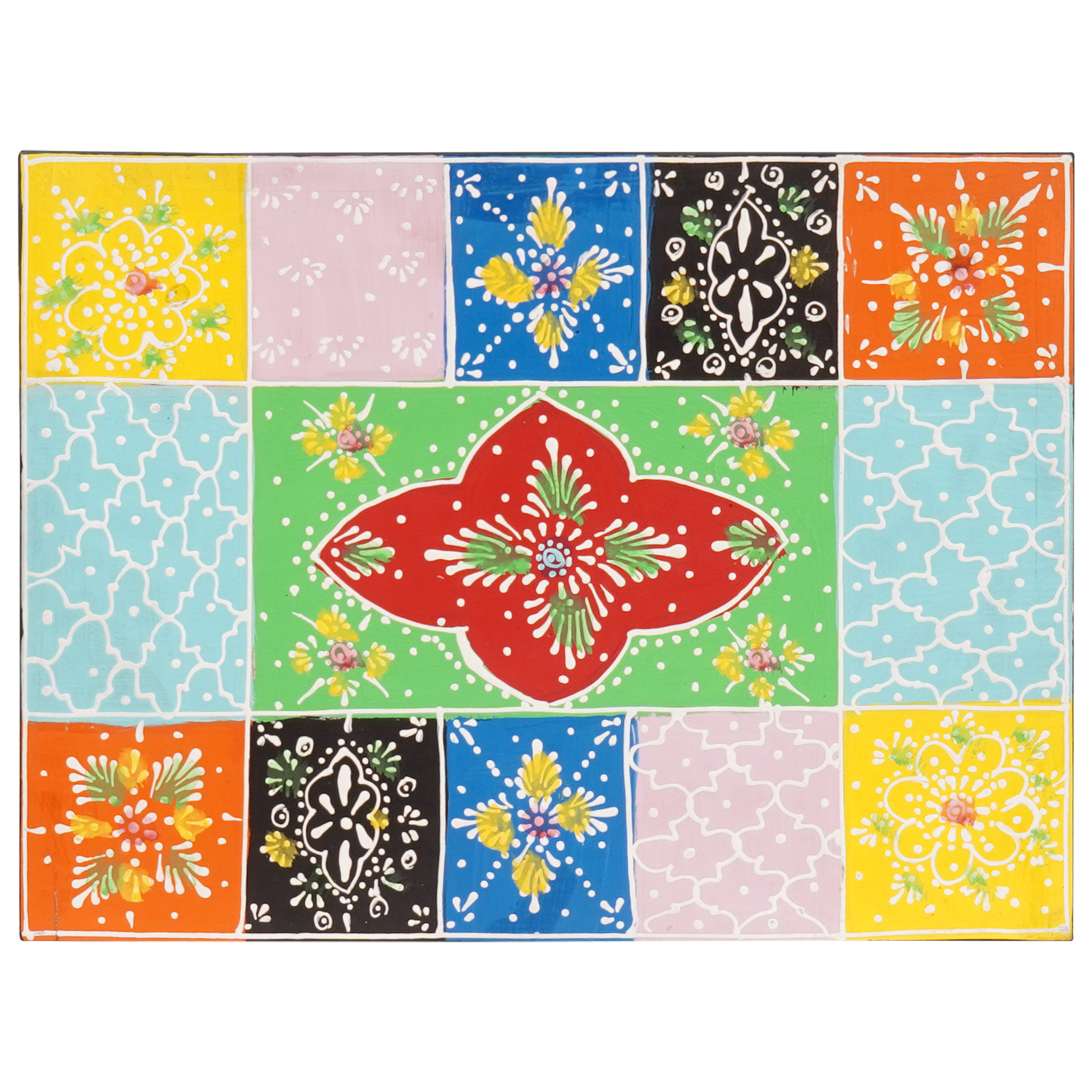vidaXL Dulap de noapte Multicolour 40 x 30 x 40 cm Lemn masiv de mango
