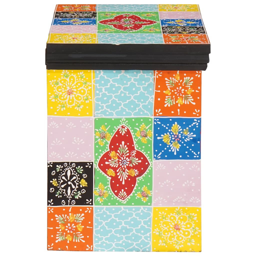 vidaXL Dulap de noapte Multicolor 40 x 30 x 40 cm Lemn masiv vopsit vidaXL Dulap de noapte Multicolor 40 x 30 x 40 cm Lemn masiv vopsit