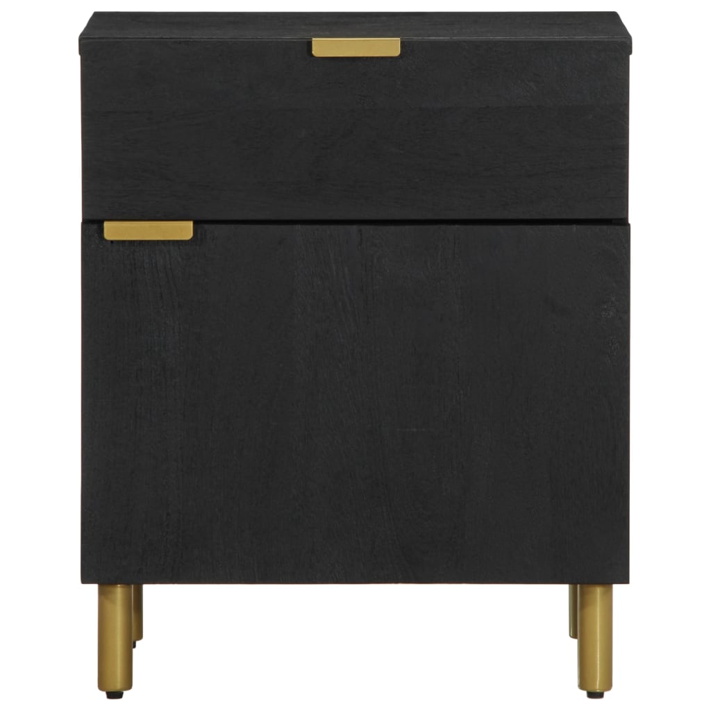 vidaXL Noptieră, negru, 50x33x60 cm, lemn prelucrat