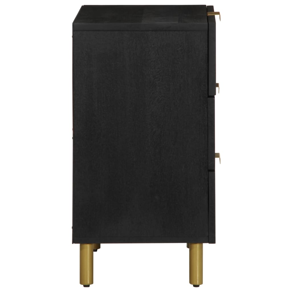 vidaXL Noptieră, negru, 50x33x62 cm, lemn prelucrat