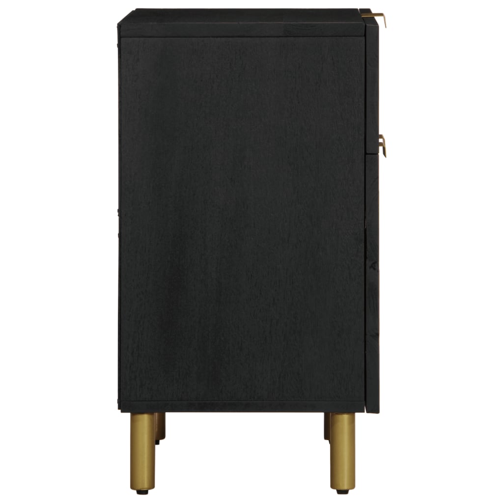 vidaXL Noptieră, negru, 50x33x60 cm, lemn prelucrat