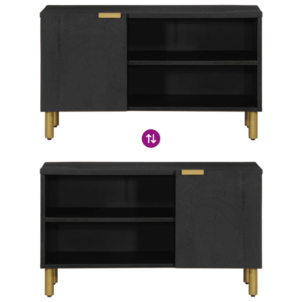 vidaXL Dulap TV, negru, 80x33x46 cm, lemn prelucrat