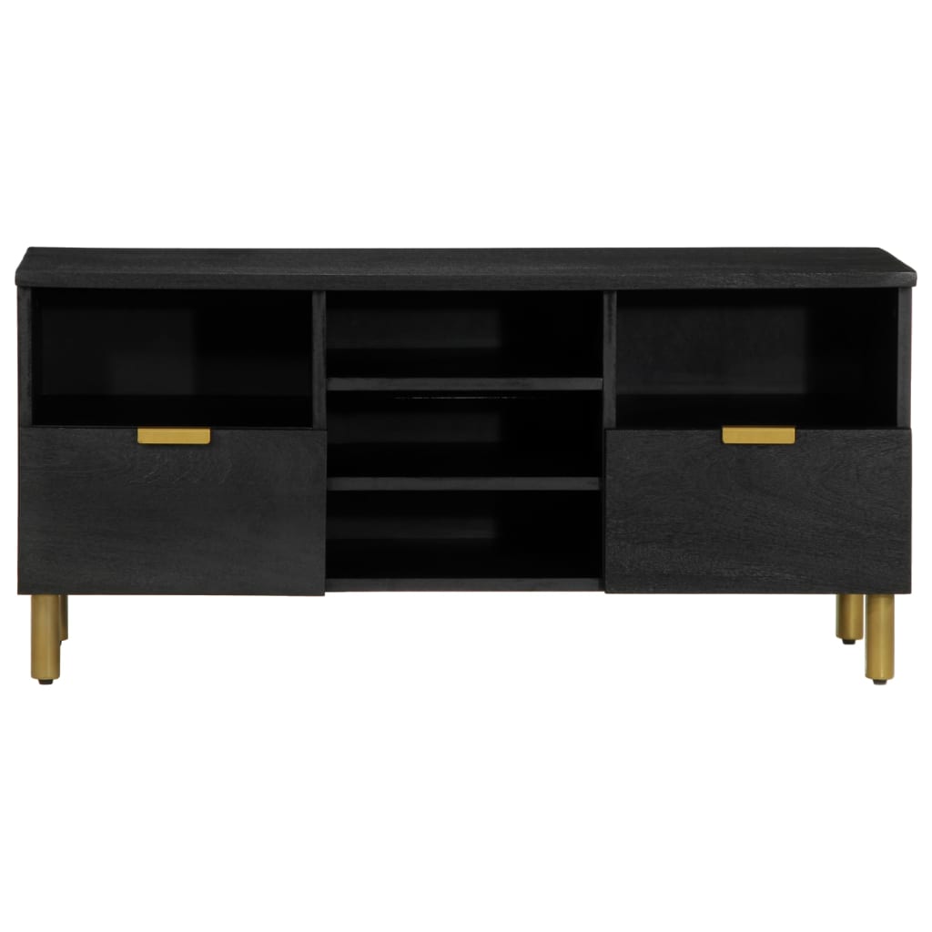 vidaXL Dulap TV, negru, 100x33x46 cm, lemn prelucrat vidaXL Dulap TV, negru, 100x33x46 cm, lemn prelucrat