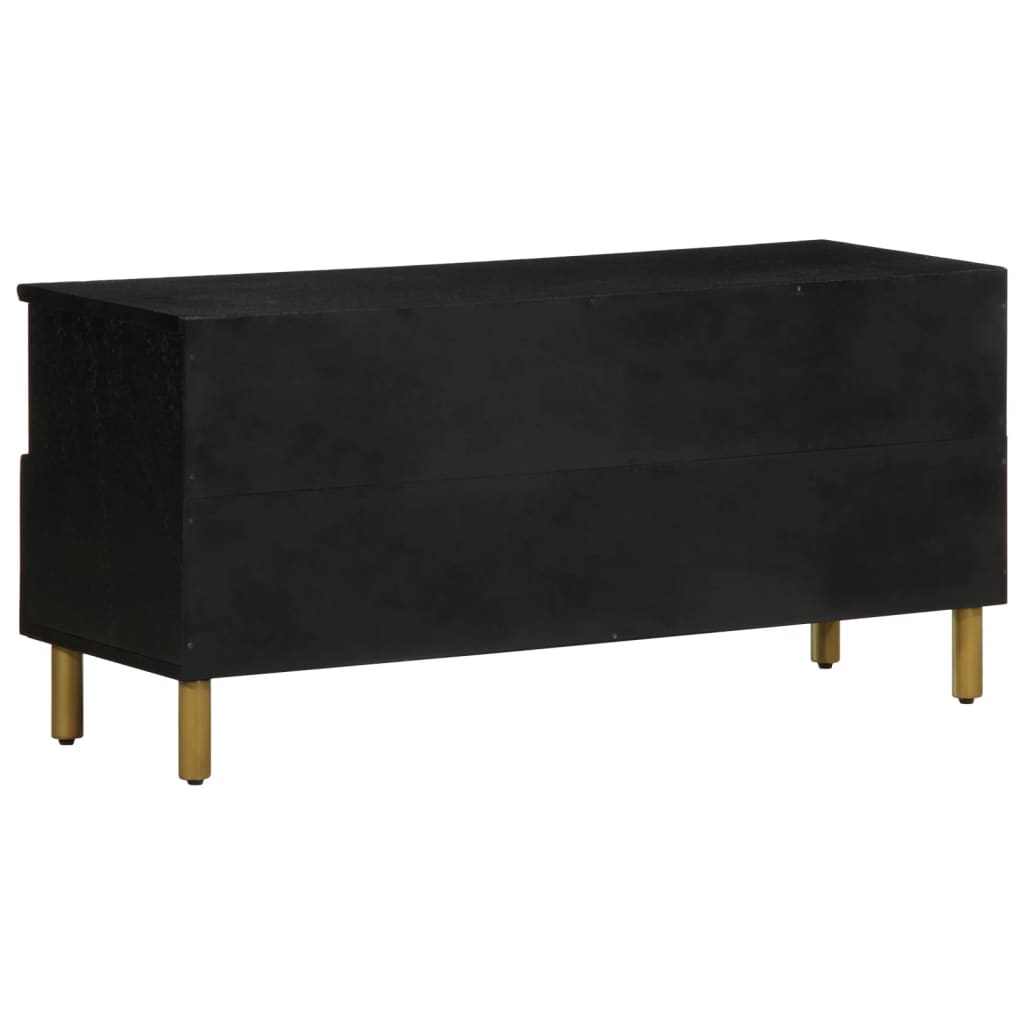 vidaXL Dulap TV, negru, 100x33x46 cm, lemn prelucrat vidaXL Dulap TV, negru, 100x33x46 cm, lemn prelucrat