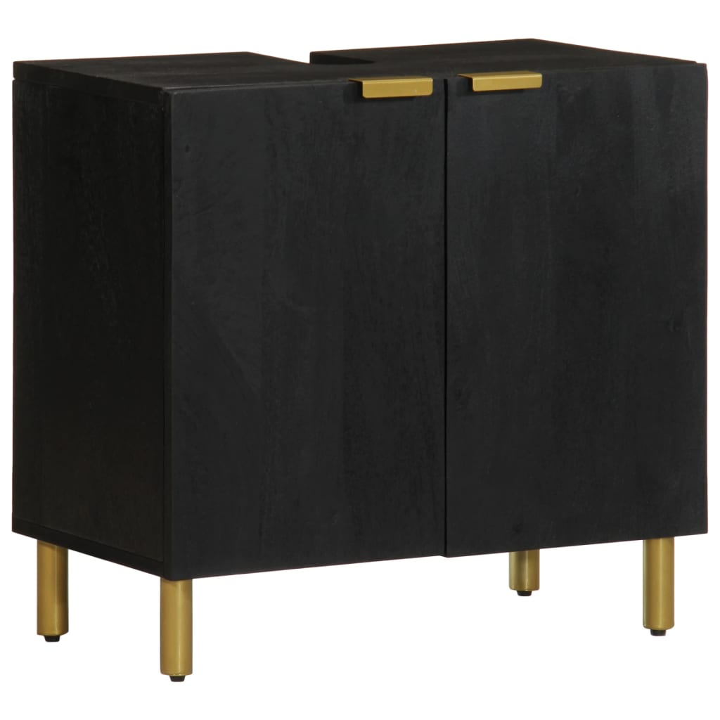 vidaXL Dulap chiuveta de baie, negru, 62x33x58 cm, lemn prelucrat vidaXL Dulap chiuveta de baie, negru, 62x33x58 cm, lemn prelucrat