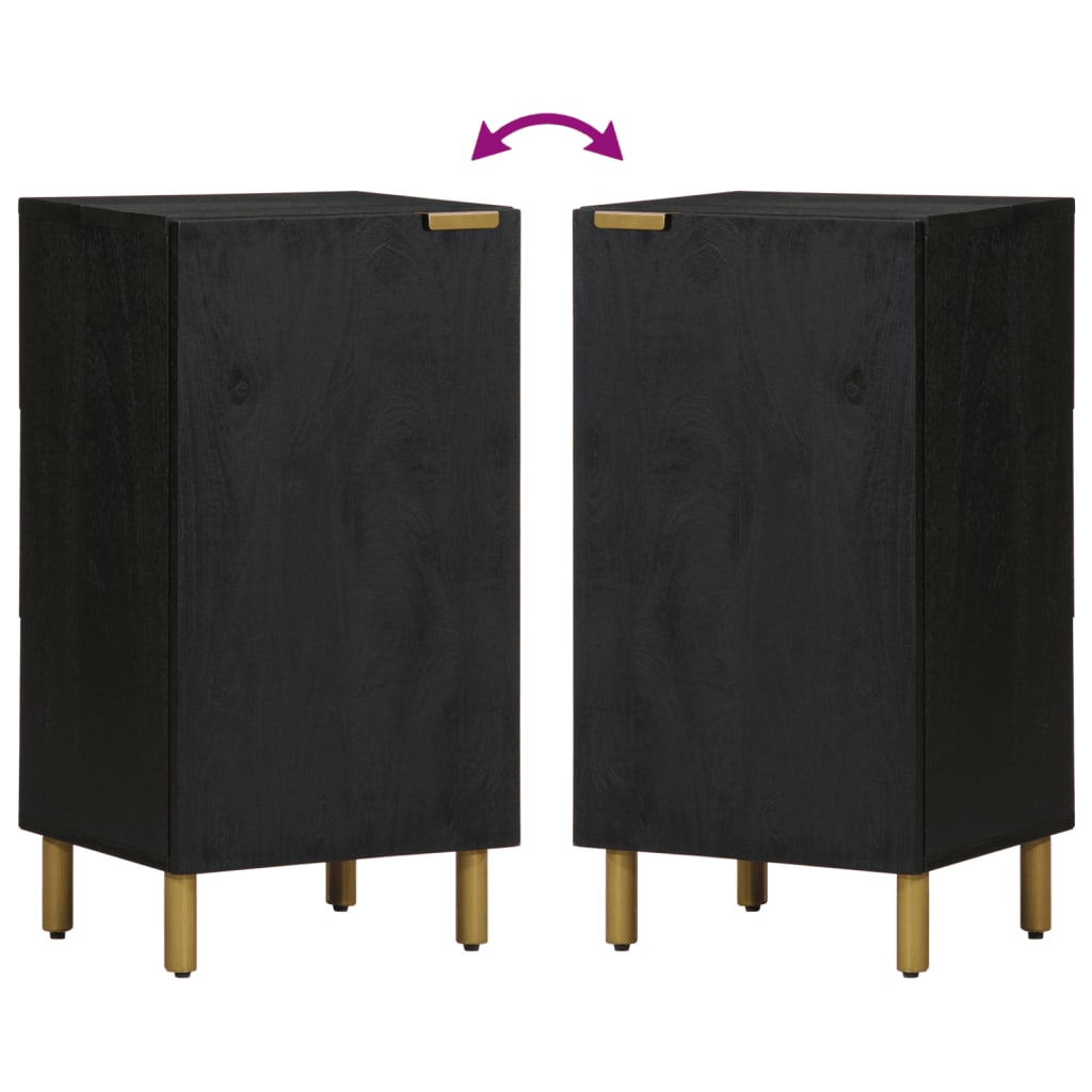 vidaXL Dulap, negru, 40x33x75 cm, lemn prelucrat