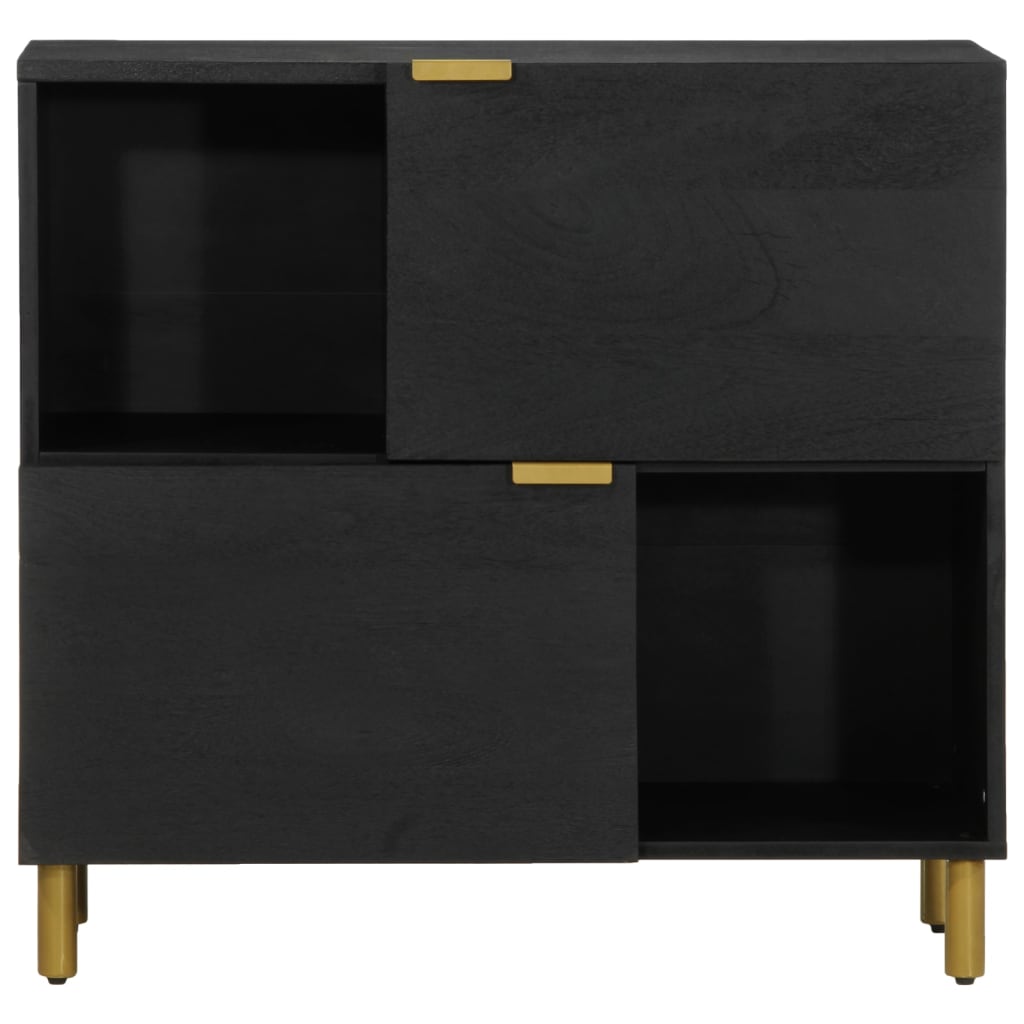 vidaXL Dulap, negru, 80x33x75 cm, lemn prelucrat