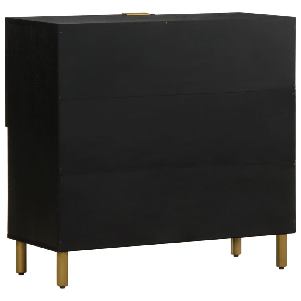 vidaXL Dulap, negru, 80x33x75 cm, lemn prelucrat