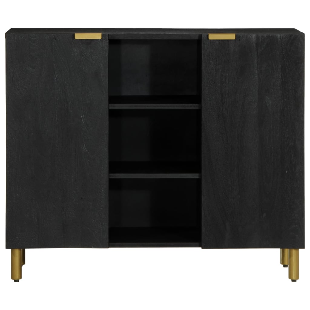 vidaXL Servantă, negru, 90x33x75 cm, lemn prelucrat