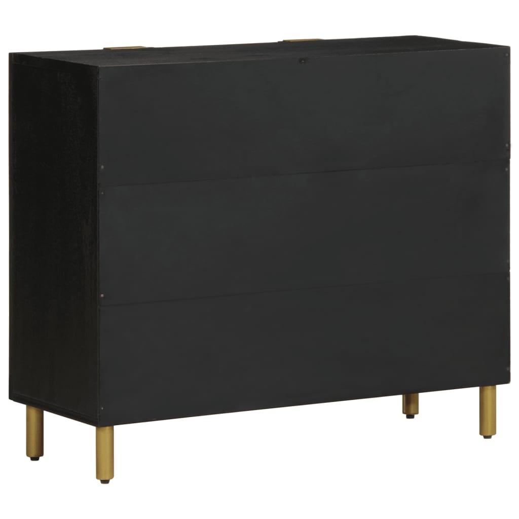 vidaXL Servantă, negru, 90x33x75 cm, lemn prelucrat
