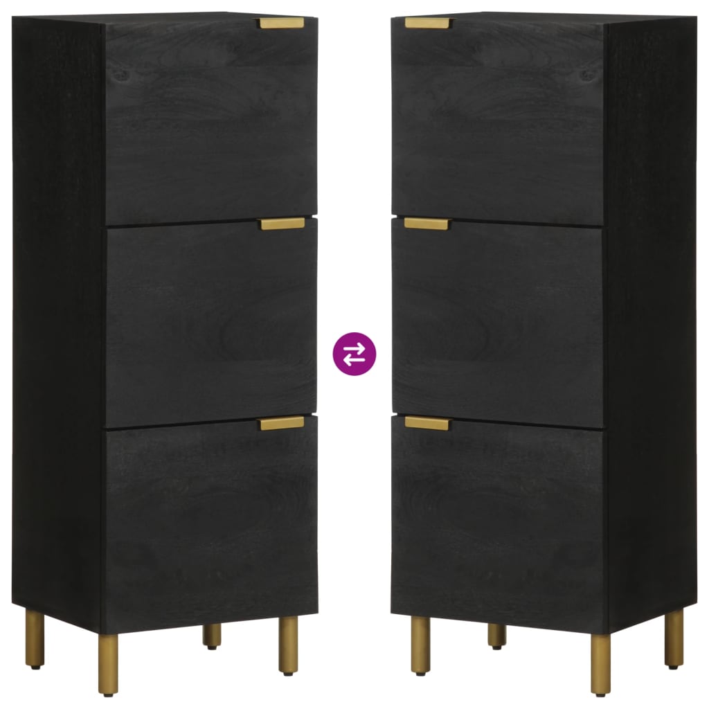 vidaXL Dulap înalt, negru, 40x33x110 cm, lemn prelucrat