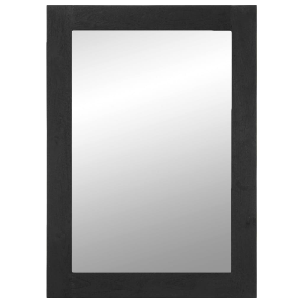 vidaXL Oglindă de baie, negru, 50x70x2,5 cm, lemn prelucrat și alamă vidaXL Oglindă de baie, negru, 50x70x2,5 cm, lemn prelucrat și alamă