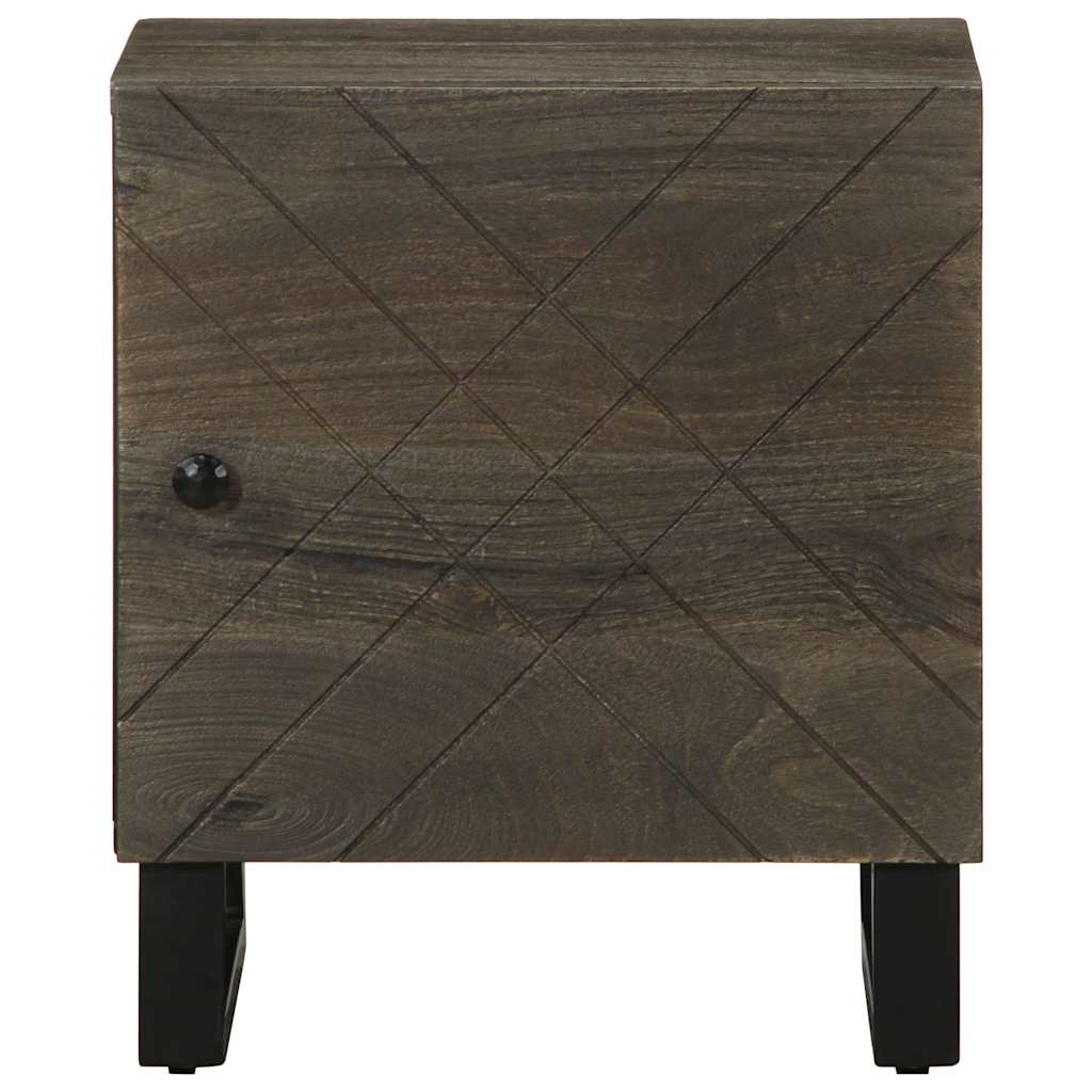 vidaXL Noptieră, negru, 40x33x46 cm, lemn masiv de mango
