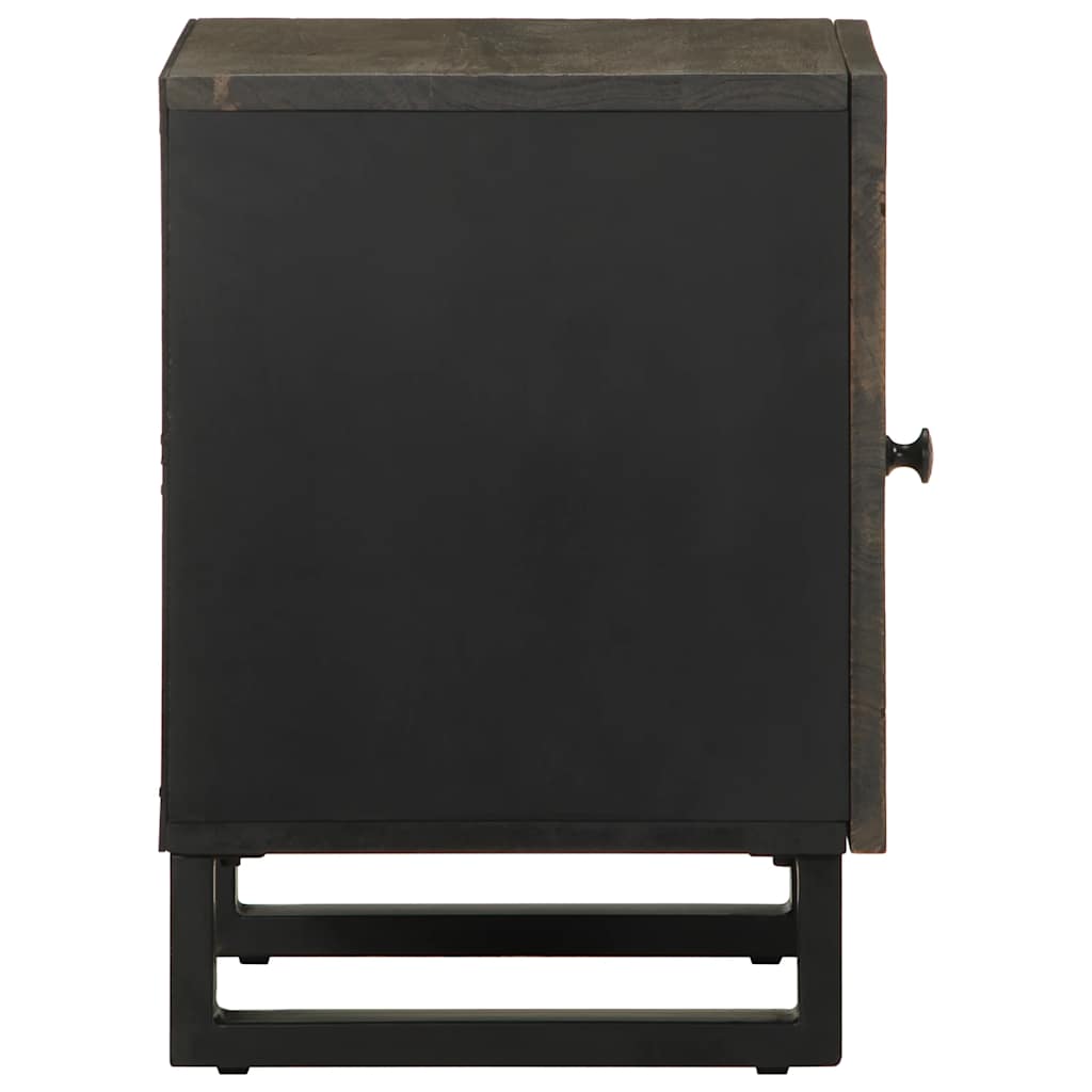 vidaXL Noptiere, 2 buc., negru, 40x33x46 cm, lemn masiv de mango vidaXL Noptiere, 2 buc., negru, 40x33x46 cm, lemn masiv de mango