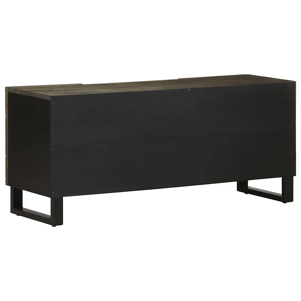 vidaXL Comodă TV, negru, 105x33x46 cm, lemn masiv de mango