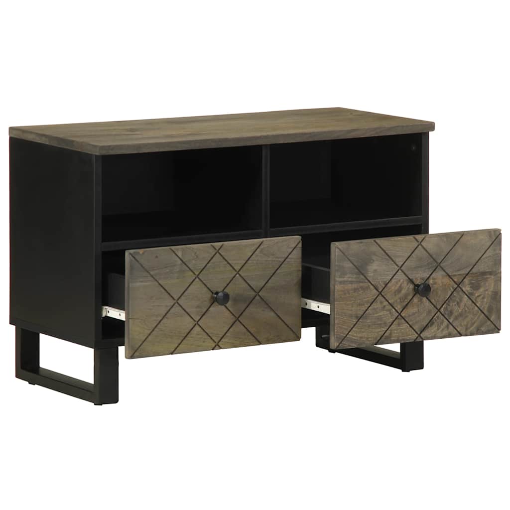 vidaXL Comodă TV, negru, 70x33x46 cm, lemn masiv de mango vidaXL Comodă TV, negru, 70x33x46 cm, lemn masiv de mango