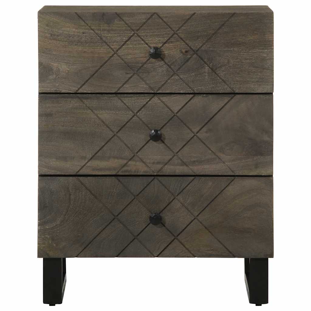 vidaXL Noptiera neagra 50x33x62 cm lemn masiv de mango